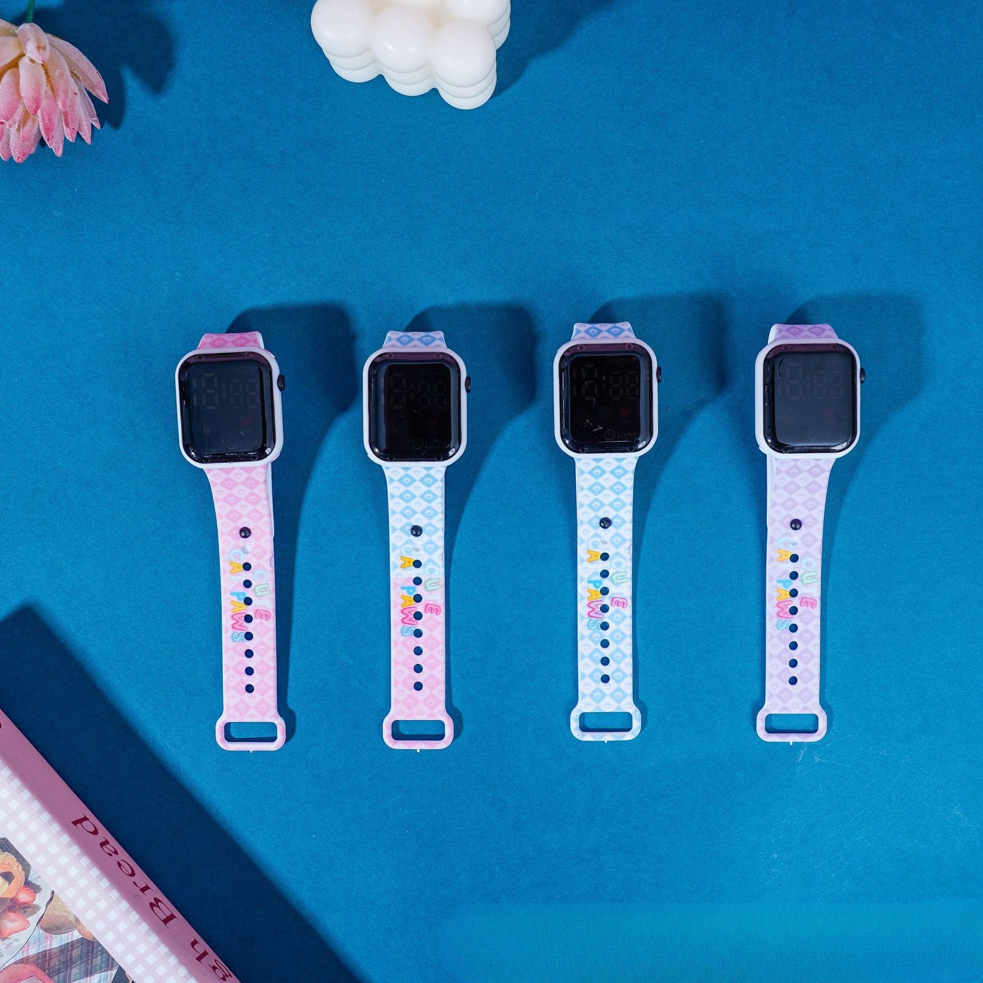 Cute Cartoon Wireless Earbuds Gift Set:Bluetooth Earbuds+Mini Fan+Watch